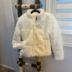 Ambiance Ivory Faux Fur Jacket